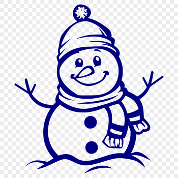 A white snowman figurine made from stacked snowballs, wearing a red hat and scarf.