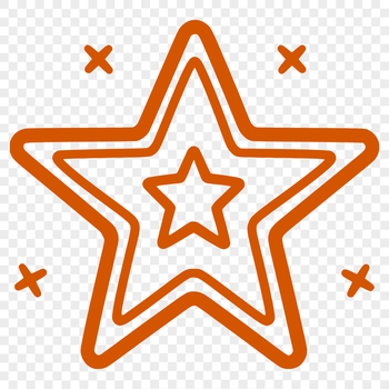 A stylized star symbol used in Christmas decorations.