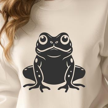 A detailed full-body illustration of a toad in vector format.