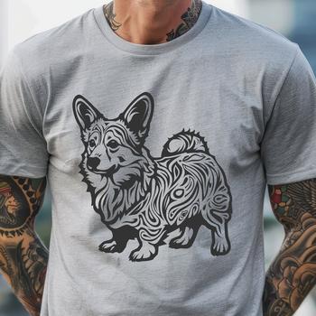 An SVG representation of a loyal Welsh Corgi in a lifelike stance.