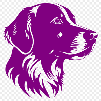An illustration of a Golden Retriever's head, created as a vector graphic for both personal and commercial use.