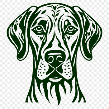 Large breed dog illustration with distinctive head features.