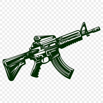 A detailed illustration of a rifle with various parts labeled.
