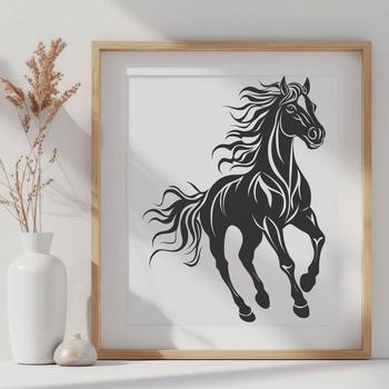 A stylized vector illustration of a horse.