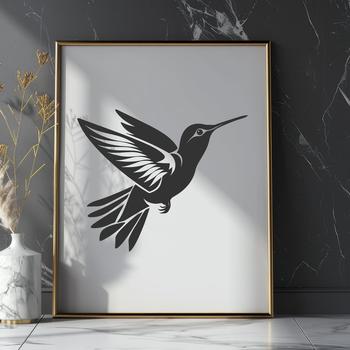 Artistic Hummingbird Decal