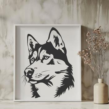 Creative Husky In SVG & DXF