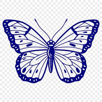 A colorful butterfly with outstretched wings, suitable for vector graphics and illustrations.
