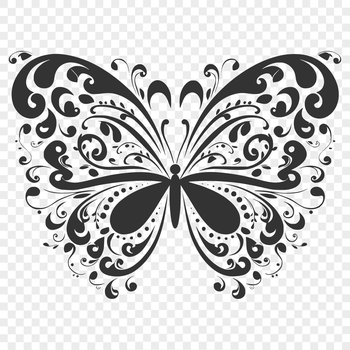 A colorful, detailed illustration of a butterfly's full body, suitable for clip art designs in vector formats such as SVG.
