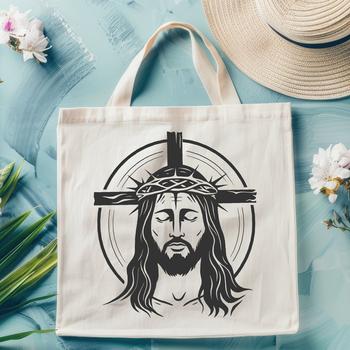 A high-resolution digital illustration of the head of Jesus in a classical style, suitable for various applications.