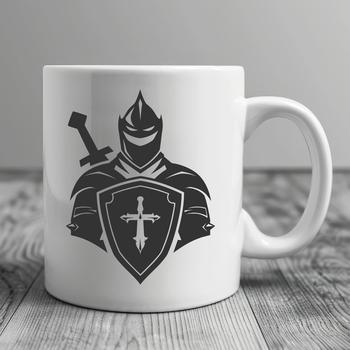 A medieval-style knight illustration suitable for vector art design.