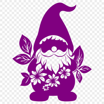 A mythical, small-statured creature with full body, standing in a floral setting.