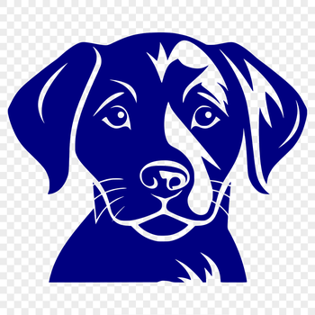 A high-quality illustration of a friendly-looking Labrador Retriever's head.