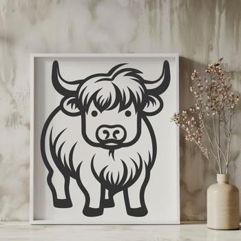 Unique Cow - Laser SVG