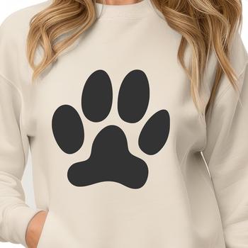 Vector design featuring individual paw print icons in a repeating pattern.