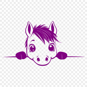 A simple horse design suitable for cutting machines like Cricut or laser cutters.