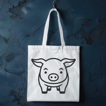 Artistic Piglet In PNG & SVG