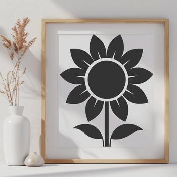 Beautiful Sunflower - Laser Cutter SVG