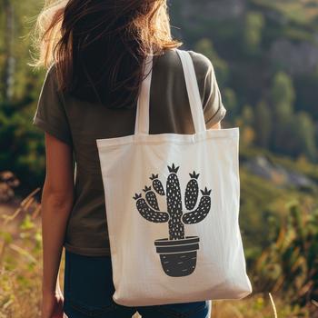A stylized illustration of a desert plant, suitable for vector art design.