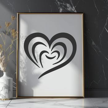 An editable vector design of a classic love symbol.