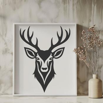 Artistic Deer - Laser Cutter PNG