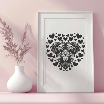 Beautiful Shih Tzu - Laser Cutter SVG