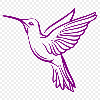 A colorful illustration of a hummingbird in mid-flight, showcasing its vibrant plumage and agile wings.