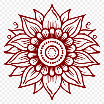 Illustrated sunflower graphic with large yellow petals and dark center, ideal for gardening projects and designs.