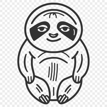 Free Creative Sloth Clipart