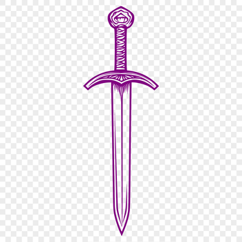 A digital representation of a sword, designed as a scalable vector graphic (SVG) illustration.
