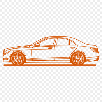 A detailed vector illustration of a modern car with sleek design.