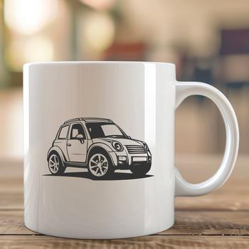 An SVG clip art design featuring a stylized vehicle.