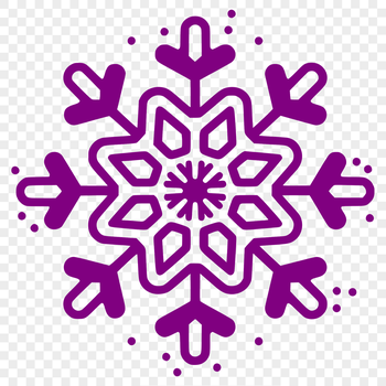 A delicate winter design featuring a intricate snowflake pattern created in vector art format.