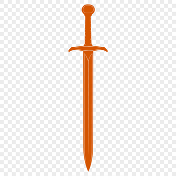 A high-quality vector graphic illustration of a sword, suitable for use in digital designs and cutting machine projects.