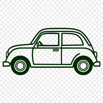 A digital representation of a vehicle in vector format.