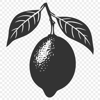 A hand-drawn illustration of a lemon, suitable for vector graphics.