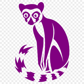 A high-resolution vector illustration of a Lemur's full body.