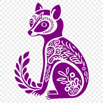 A detailed illustration of a lemur in full-body view.