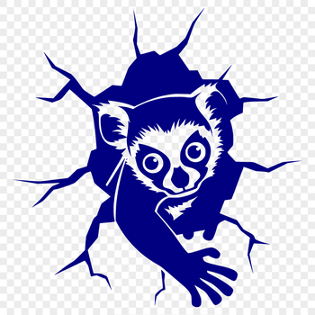 Free Artistic Lemur Stencil