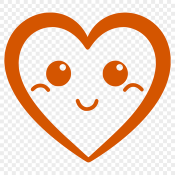 A simple line drawing of a heart shape, suitable for various applications.
