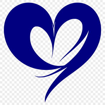 A stylized heart shape designed as vector art.