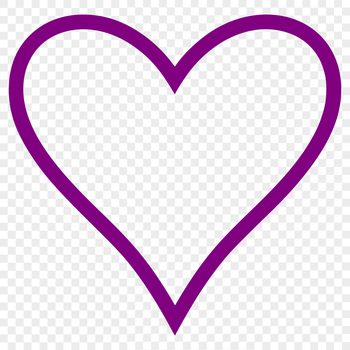 Simple line drawing of a love heart shape, suitable for vector design and cutting machine projects.