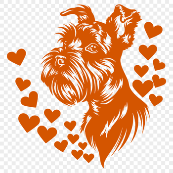 Miniature Schnauzer In SVG, PNG, PDF And DXF Formats