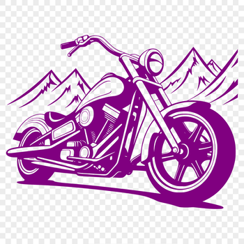 A sleek black and silver motorbike with chrome accents, suitable for vector design and cutting machine projects.