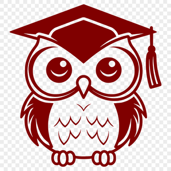 A simple illustration of a cute owl in full body pose, suitable for various design projects.