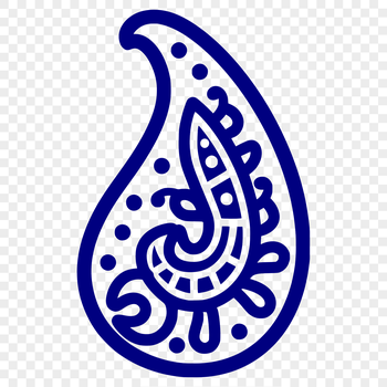 Detailed paisley pattern featuring intricate ornate design elements suitable for vector art and cutting machine templates.