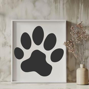 Animal paw print illustration in vector format for digital use.
