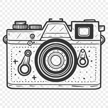 A simple digital camera icon designed in vector format.