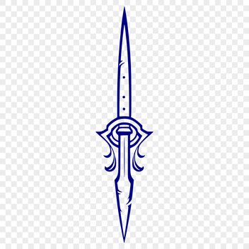 A simple line drawing of a witch holding a dagger, evoking the spirit of Halloween and Gothic horror.