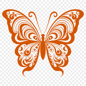 A colorful, ornate butterfly with intricate details, suitable for vector graphics.
