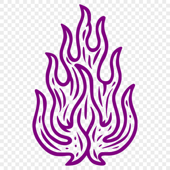 A stylized illustration of flames in vector format.
